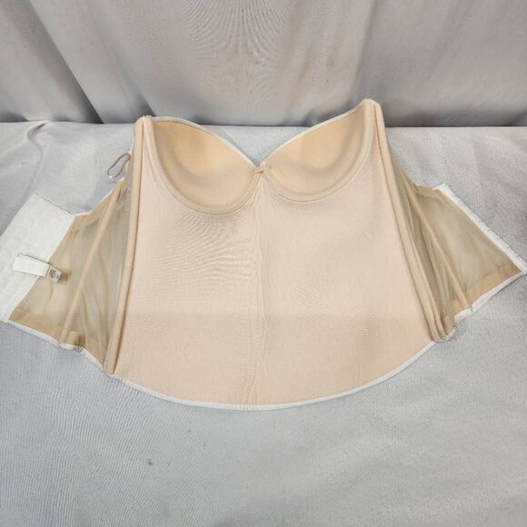 Davids Bridal Size 38B Smooth Seamless Long line Bra STYLE# 7643 White Bustier - Picture 3 of 5